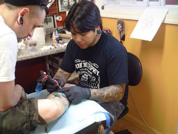 Mean Street Tattoo is a custom shop. They encourage customers to bring their 
